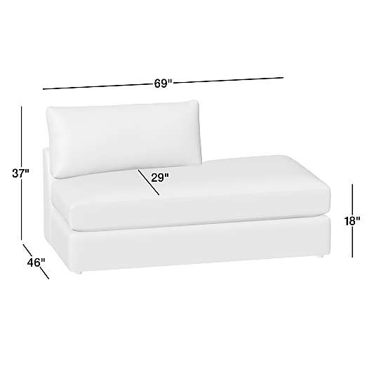 Lounge Deep Leather Right-Arm Bumper Sectional Piece