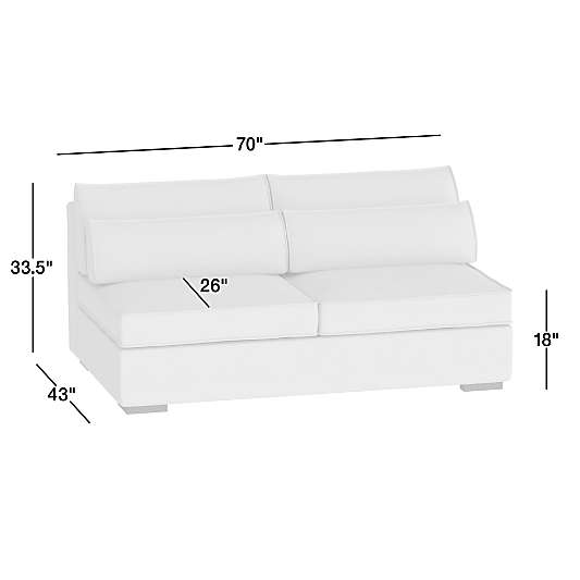 Soho Armless Sofa Sectional Piece