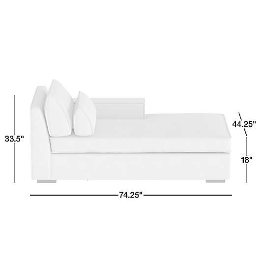 Soho Right-Arm Chaise Lounge Sectional Piece