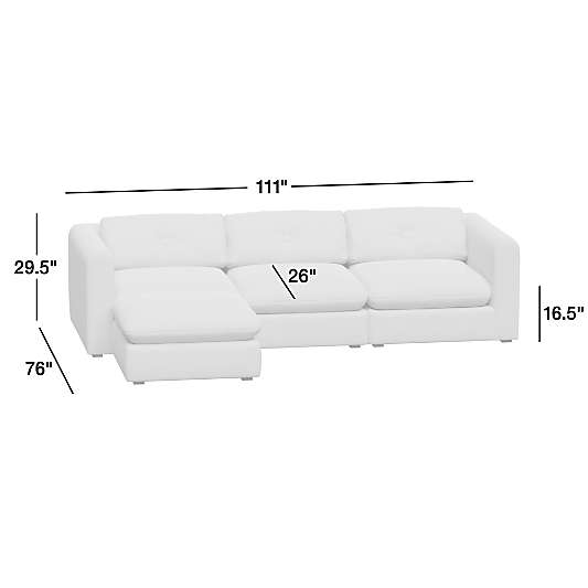 Bucktown Modular 4-Piece Sectional Sofa with Ottoman