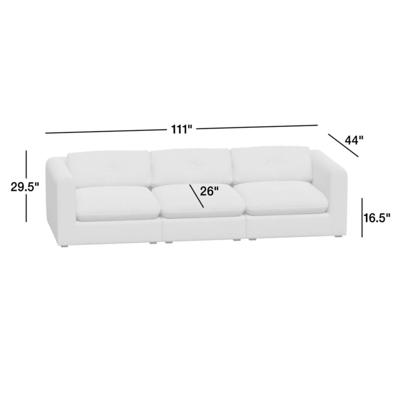 View Bucktown Modular 3-Piece Sectional Sofa 111" - image 2 of 12