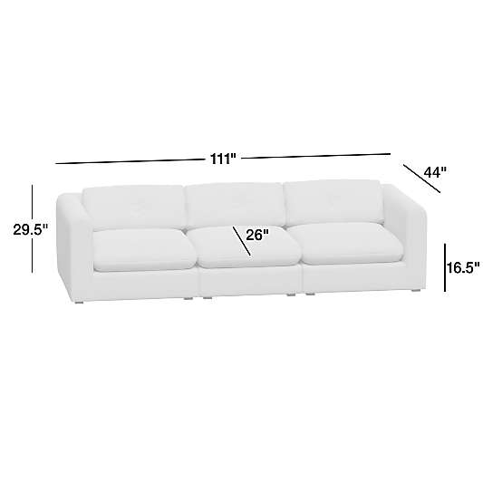 Bucktown Modular 3-Piece Sectional Sofa 111"