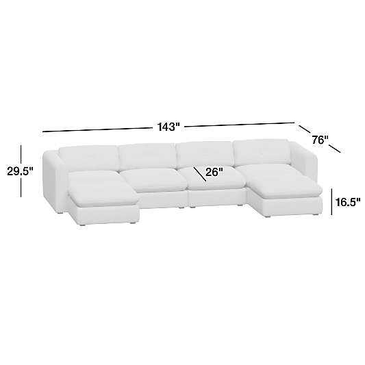 Bucktown Modular 6-Piece Sectional Sofa with Ottoman