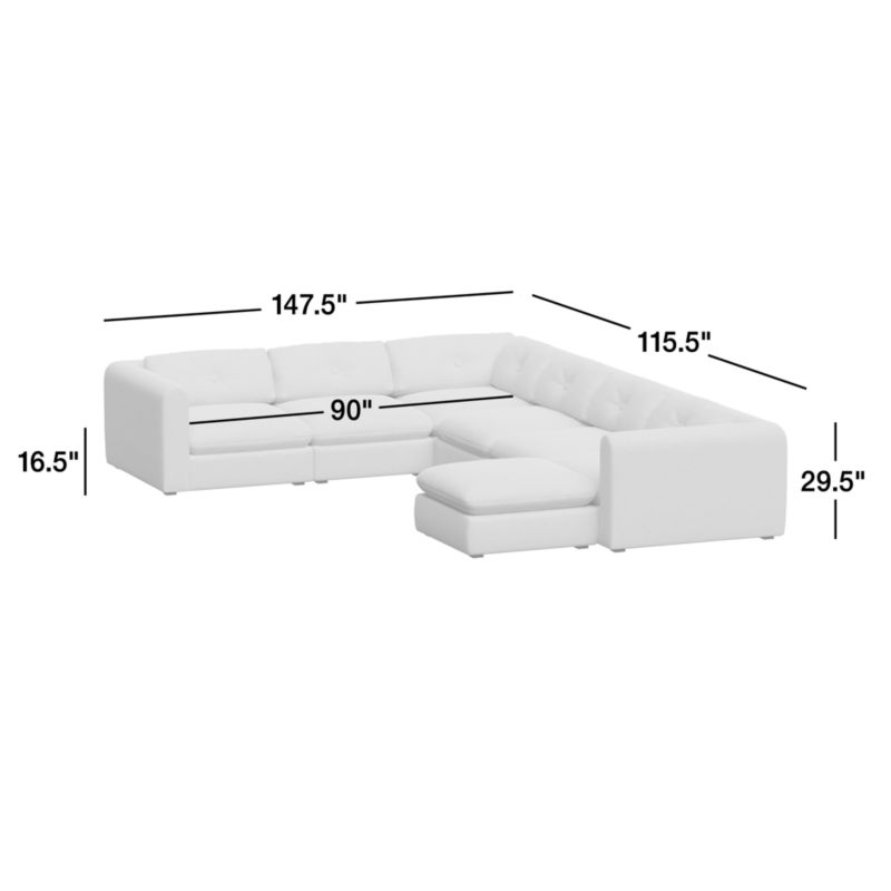 View Bucktown Modular 7-Piece Sectional Sofa with Ottoman - image 2 of 14