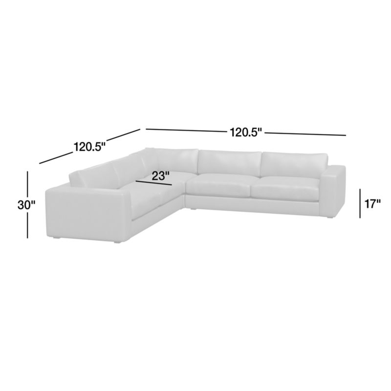 View Oceanside Low Leather 3-Piece Corner Sectional Sofa - image 2 of 9