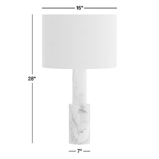 Jorgen Silver Travertine Table Lamp 28"