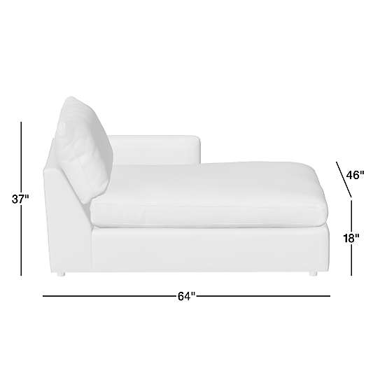 Lounge Right-Arm Storage Chaise Lounge Sectional Piece