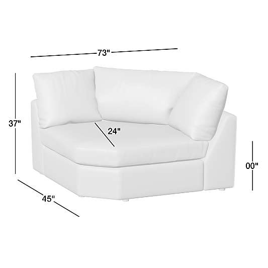 Lounge Wedge Chair Sectional Piece