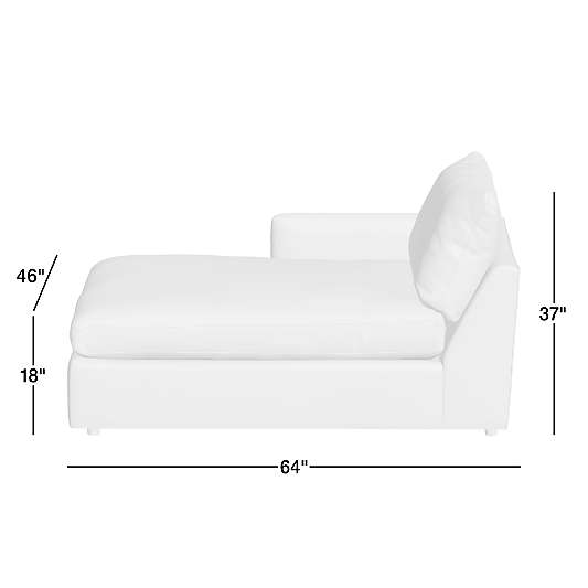 Lounge Left-Arm Storage Chaise Lounge Sectional Piece