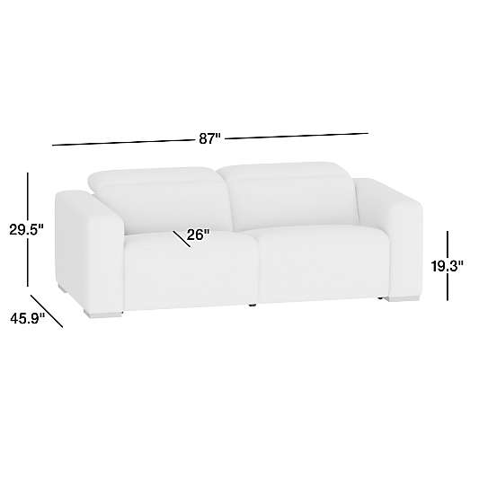 Drift Power Reclining Leather Sofa (87"-120.5")