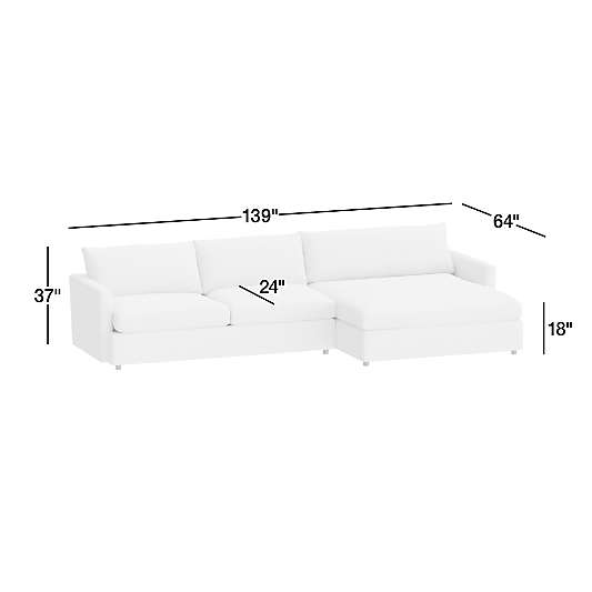 Lounge 2-Piece Right-Arm Extra Wide Chaise Sectional Sofa