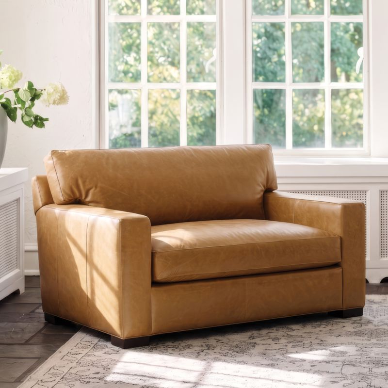 Axis 58" Leather Chair and a Half - image 4 of 7