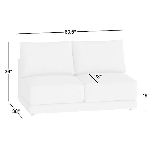 Gather Armless Loveseat Sectional Piece