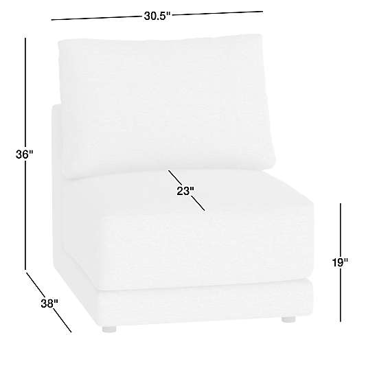 Gather Armless Chair Sectional Piece
