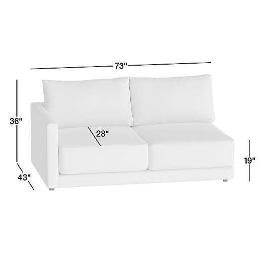 Gather Deep Left-Arm Apartment Sofa Sectional Piece