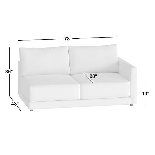 Gather Deep Right-Arm Apartment Sofa Sectional Piece