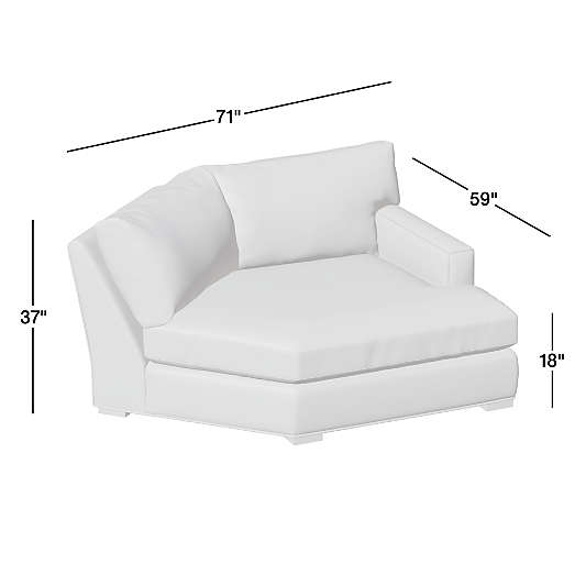 Axis Right-Arm Angled Chaise Lounge Sectional Piece