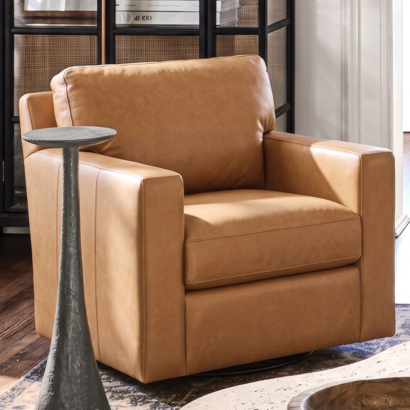 Axis Classic 37" Leather Swivel Chair - image 5 of 8