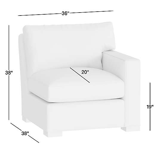 Axis Classic Right-Arm Chair Sectional Piece