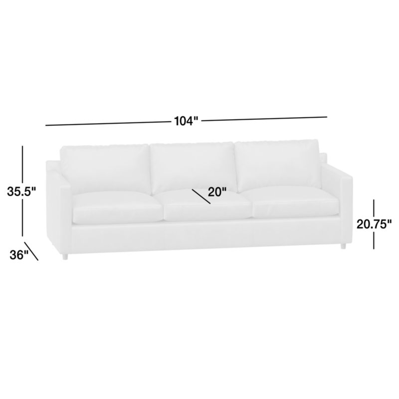 View Barrett II Leather Sofa 103" - image 2 of 6