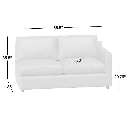 Barrett II Leather Right-Arm Sofa Sectional Piece