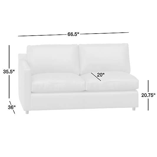 Barrett II Leather Left-Arm Sofa Sectional Piece