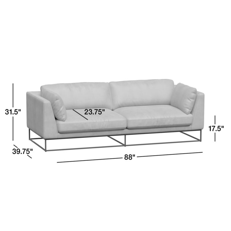 Delancey Leather Sofa 88