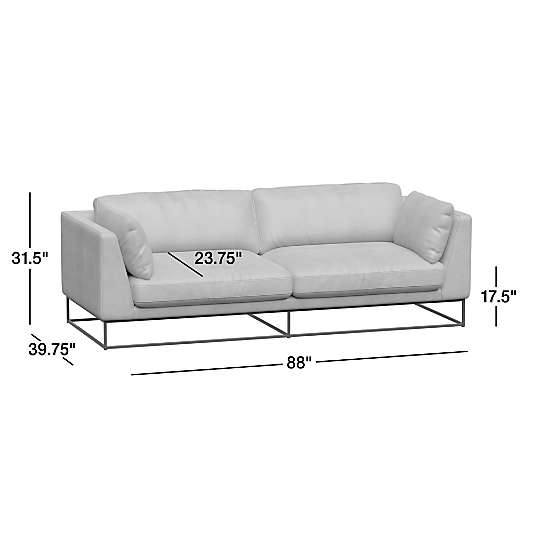 Delancey Leather Sofa 88"