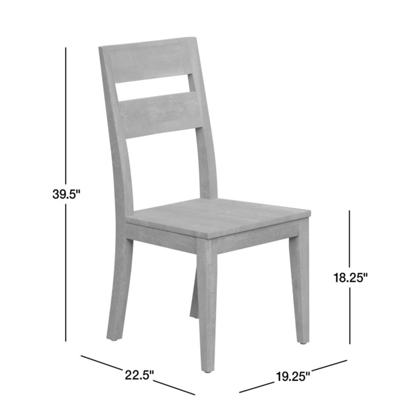 Basque Charcoal Grey Wood Dining Side Chair