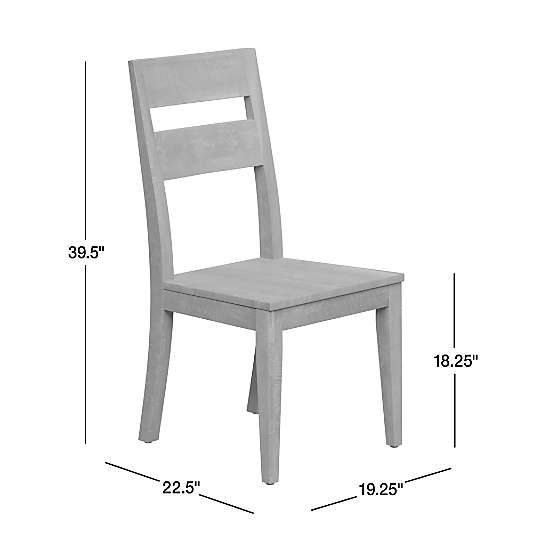 Basque Charcoal Grey Wood Dining Side Chair