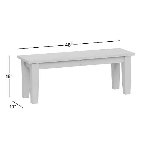 Basque 48" Charcoal Grey Wood Dining Bench