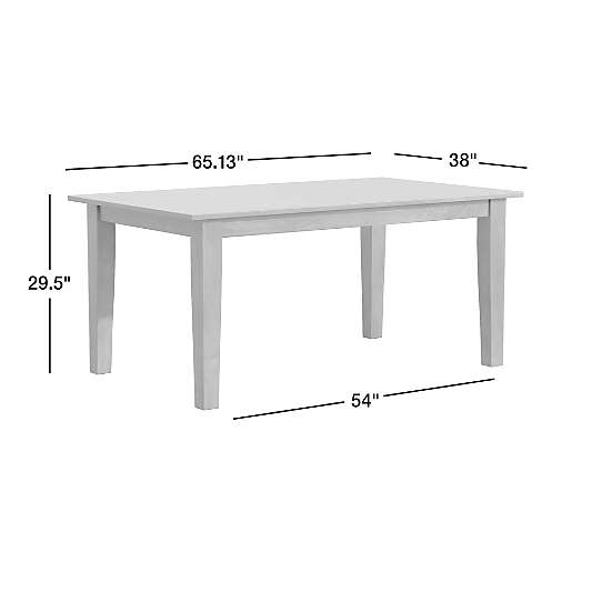 Basque 65" Charcoal Grey Wood Rectangular Dining Table