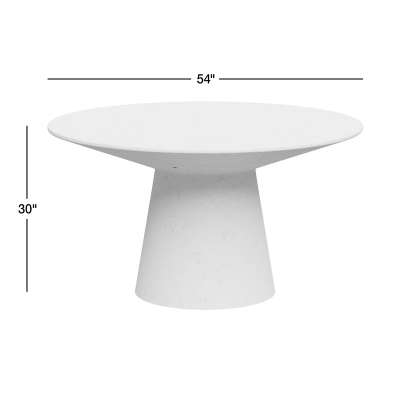 Nayarit 54" White Indoor/Outdoor Concrete Dining Table