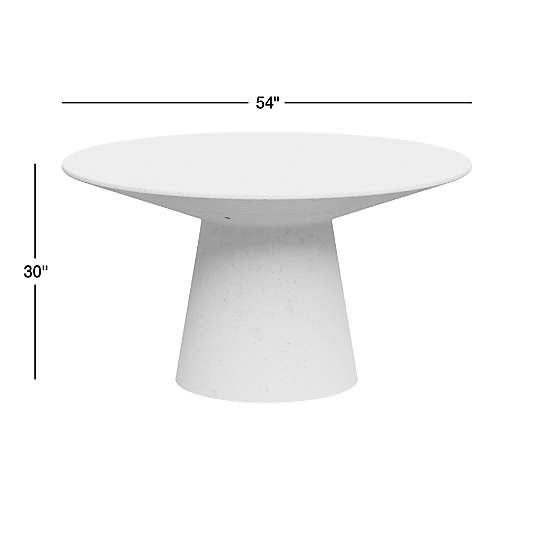 Nayarit 54" White Indoor/Outdoor Concrete Dining Table