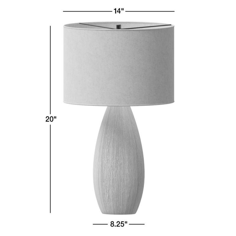 View Alura Large Cream Ceramic Table Lamp - image 3 of 10