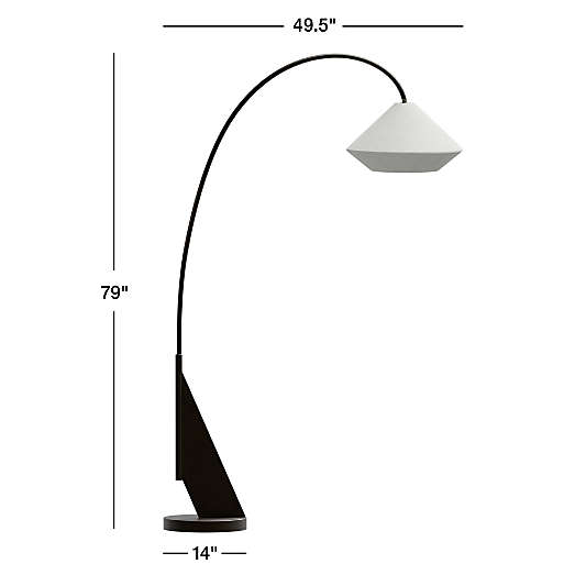 Avenir Dark Bronze Metal Arc Floor Lamp