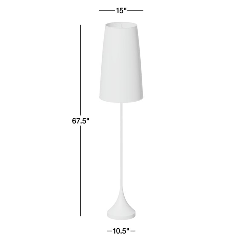 Seguin Brushed Brass Metal Floor Lamp 67.5"