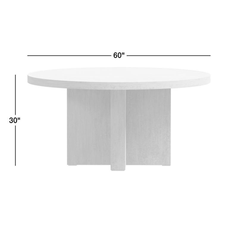 View Mallorca 60" Round Wood Outdoor Dining Table - image 3 of 10