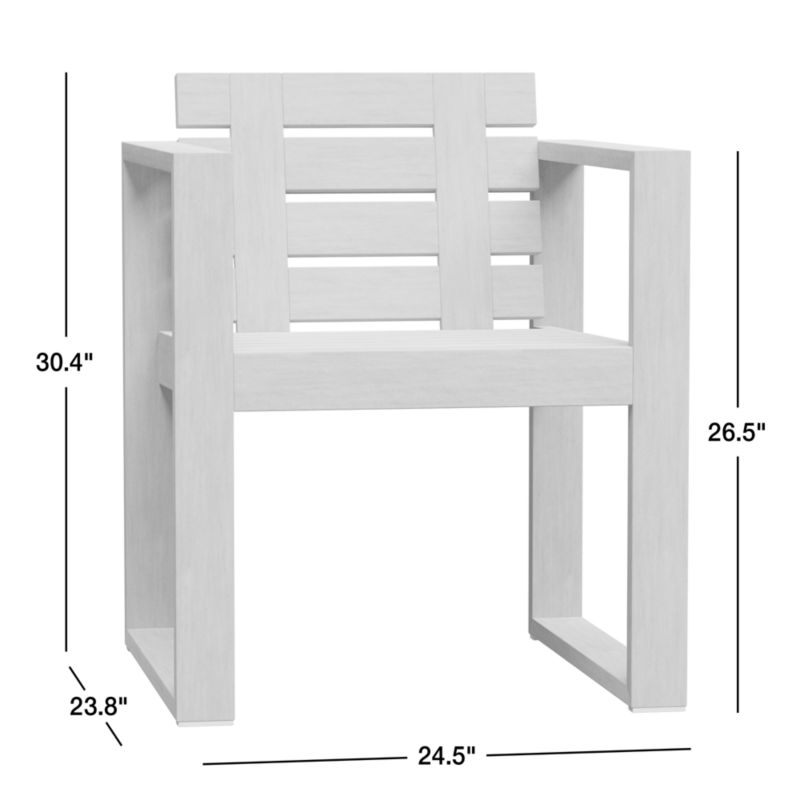 Mallorca Wood Outdoor Dining Arm Chair