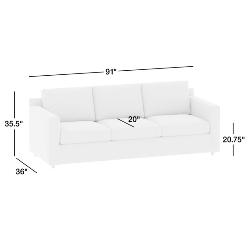 View Barrett II 3-Seat Track Arm Sofa - image 3 of 14