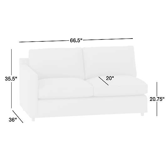 Barrett II Left-Arm Apartment Sofa Sectional Piece