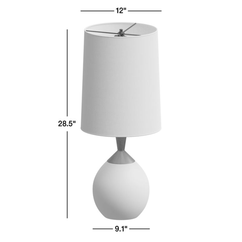 Wilson Mid-Century White Metal Table Lamp