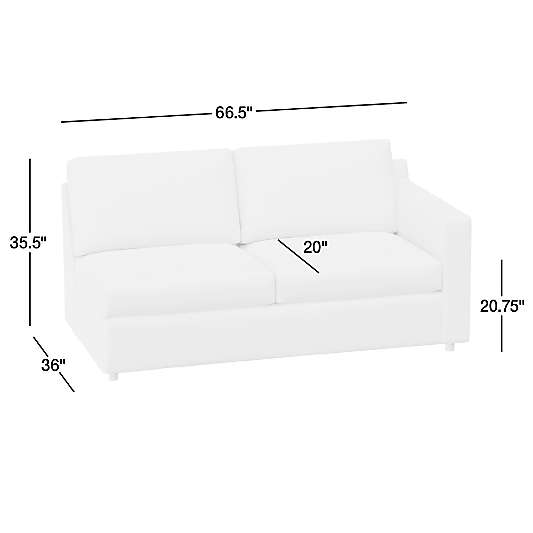 Barrett II Right-Arm Apartment Sofa Sectional Piece