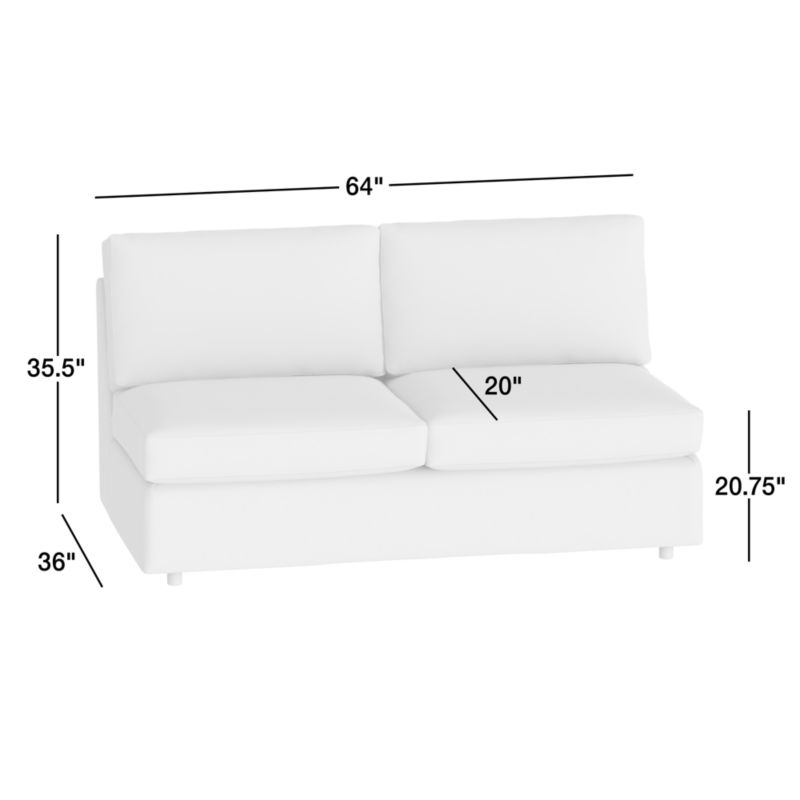 View Barrett II Armless Loveseat - image 3 of 4