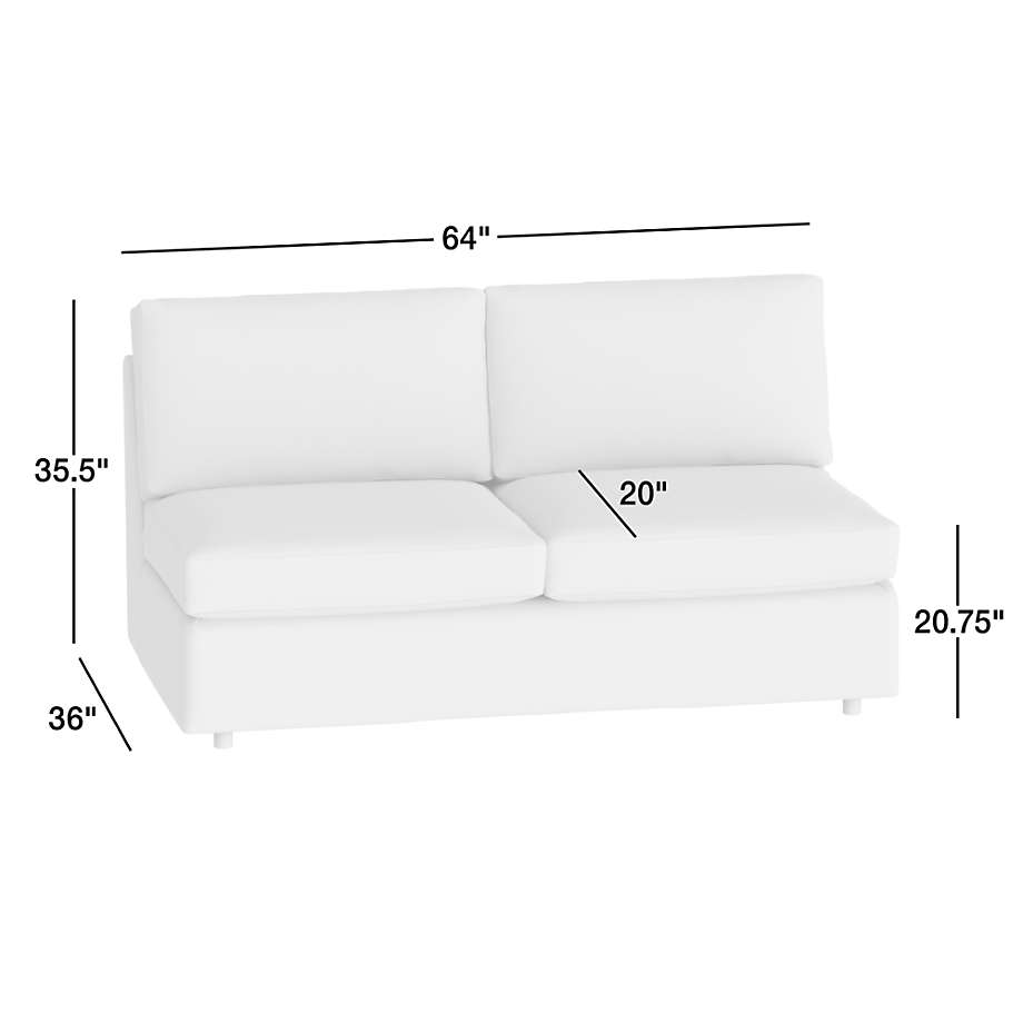 View Barrett II Armless Loveseat - image 3 of 5