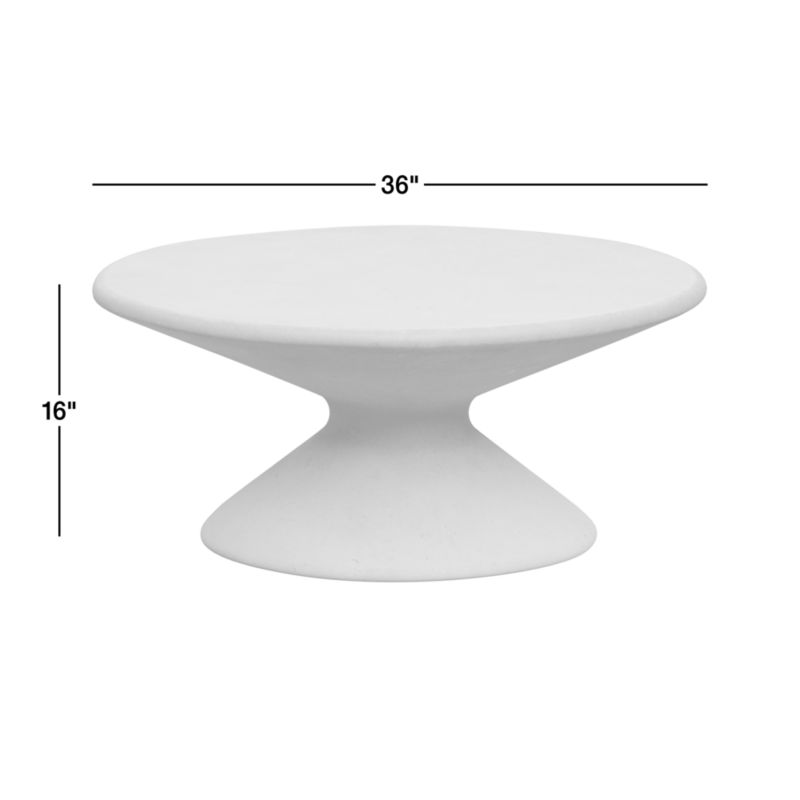 Posada 36" Grey Round Concrete Outdoor Coffee Table