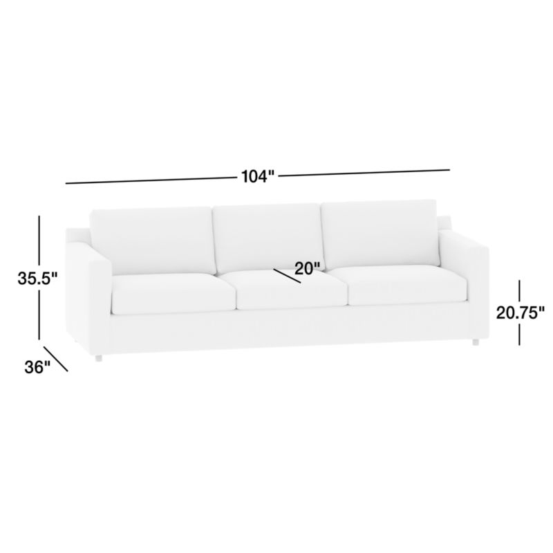 View Barrett II 103" 3-Seat Grande Track Arm Sofa - image 2 of 9