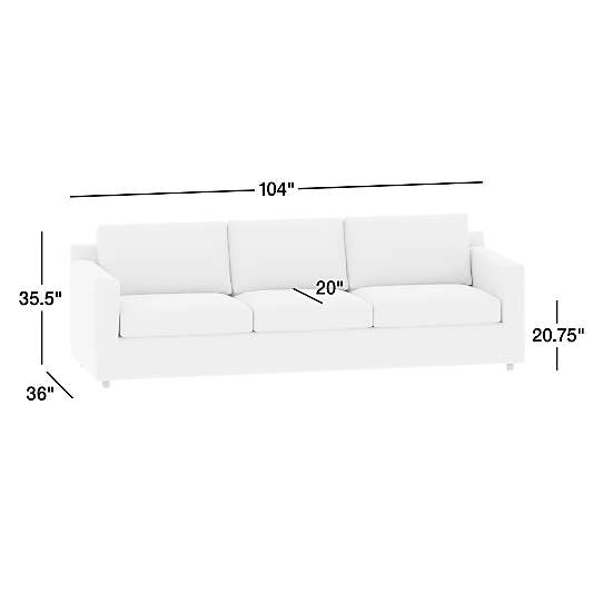 Barrett II 103" 3-Seat Grande Track Arm Sofa