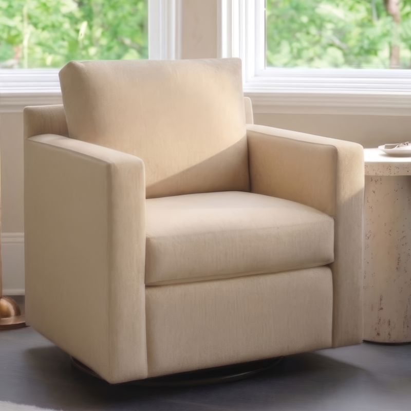View Barrett II 35.5" Track Arm Swivel Chair - image 4 of 12