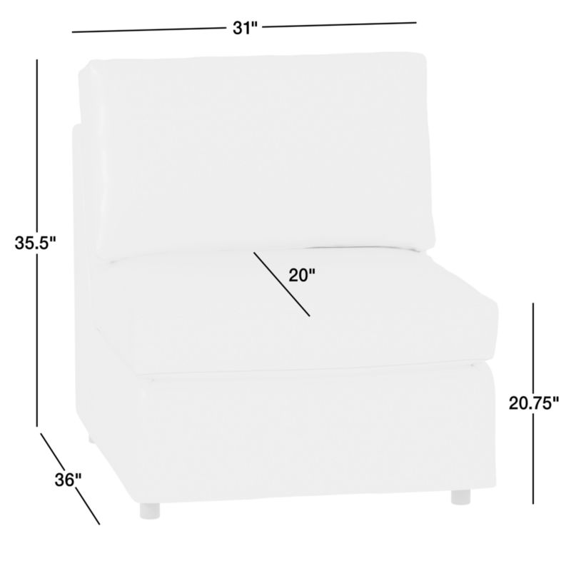 View Barrett II Armless Chair - image 2 of 3